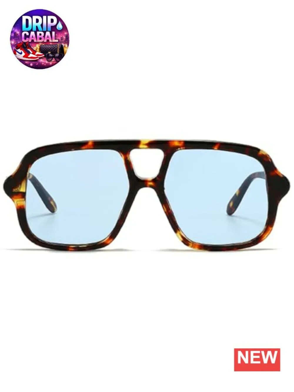 Oversized Square Sunglasses with Thick Frame, Flat Top Big Shades